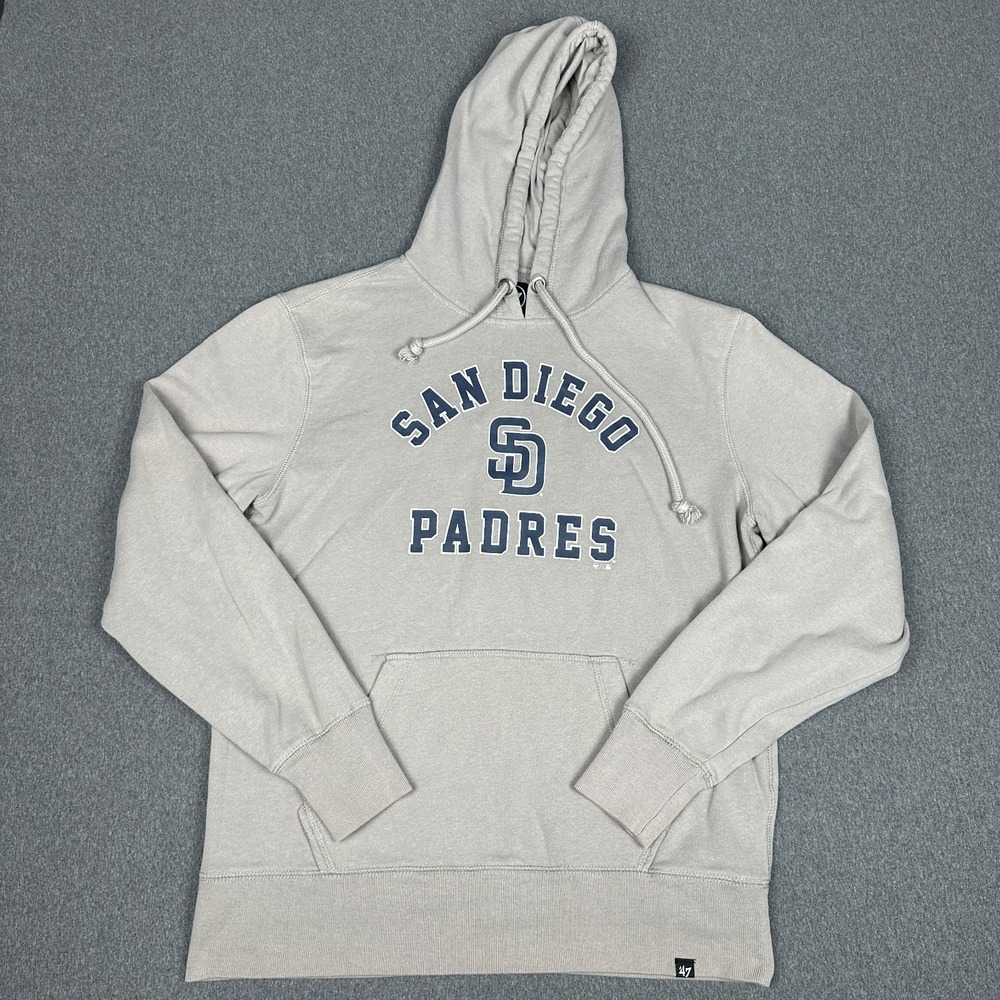 '47 Brand San Diego Padres Hoodie Mens Medium Gray Pullover MLB Sweatshirt
